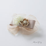 Tsumami hair clip plum ribbon 51018
