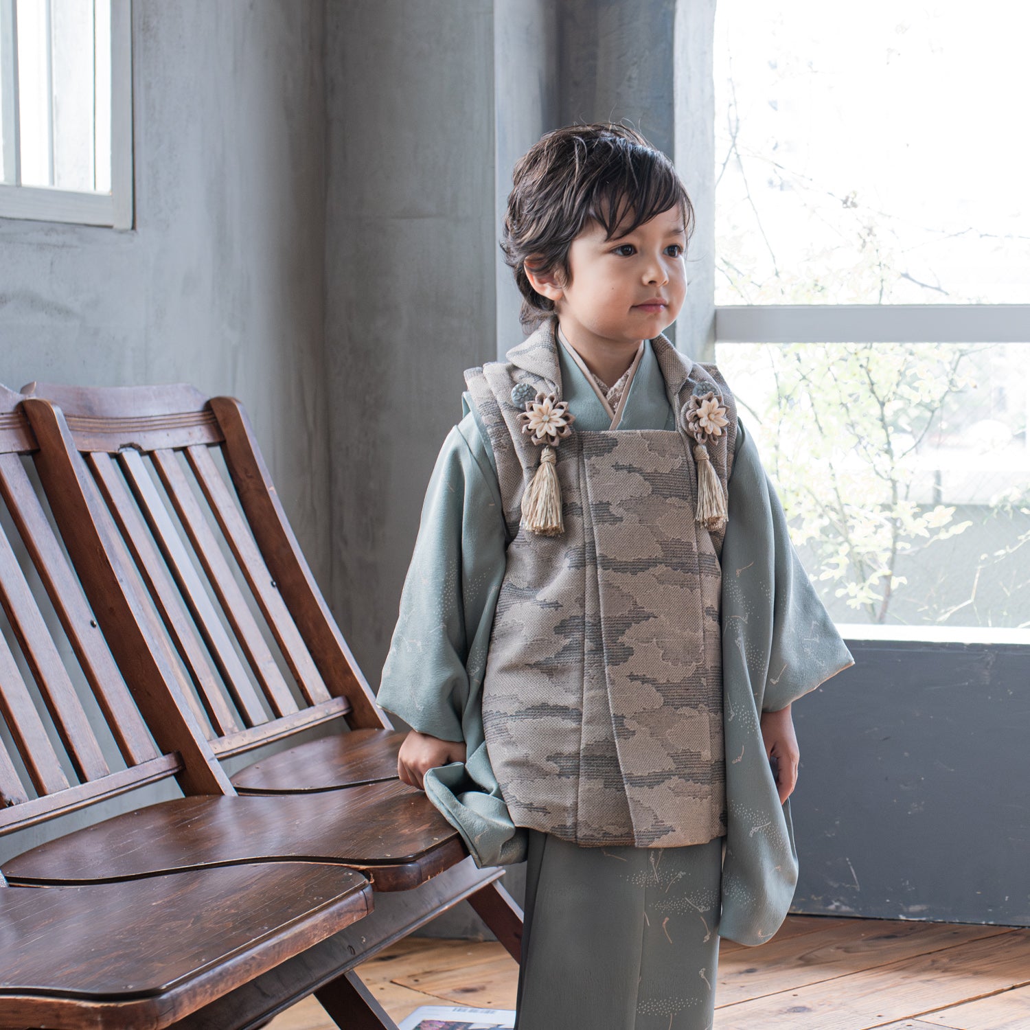 男孩 七五山3岁男孩出租和服|AB302 – ベビー袴tsukihana-つきはな-