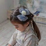 Tsumami hair clip plum ribbon 51018