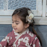 Tsumami hair clip plum ribbon 51018