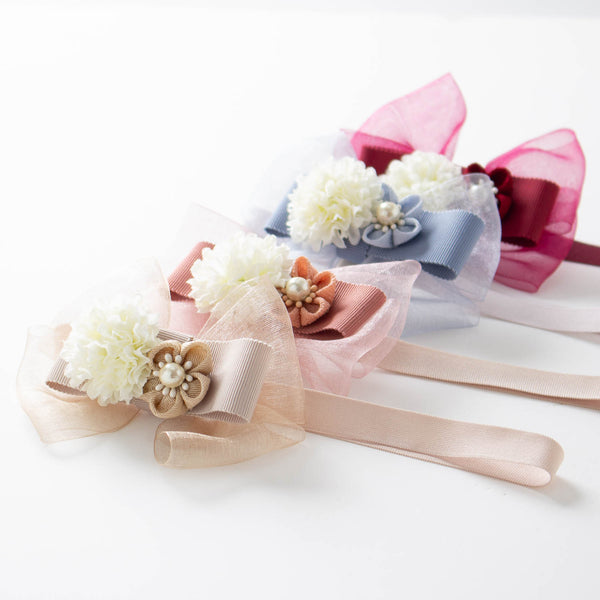 Tsumami hair band Ume ribbon 51019