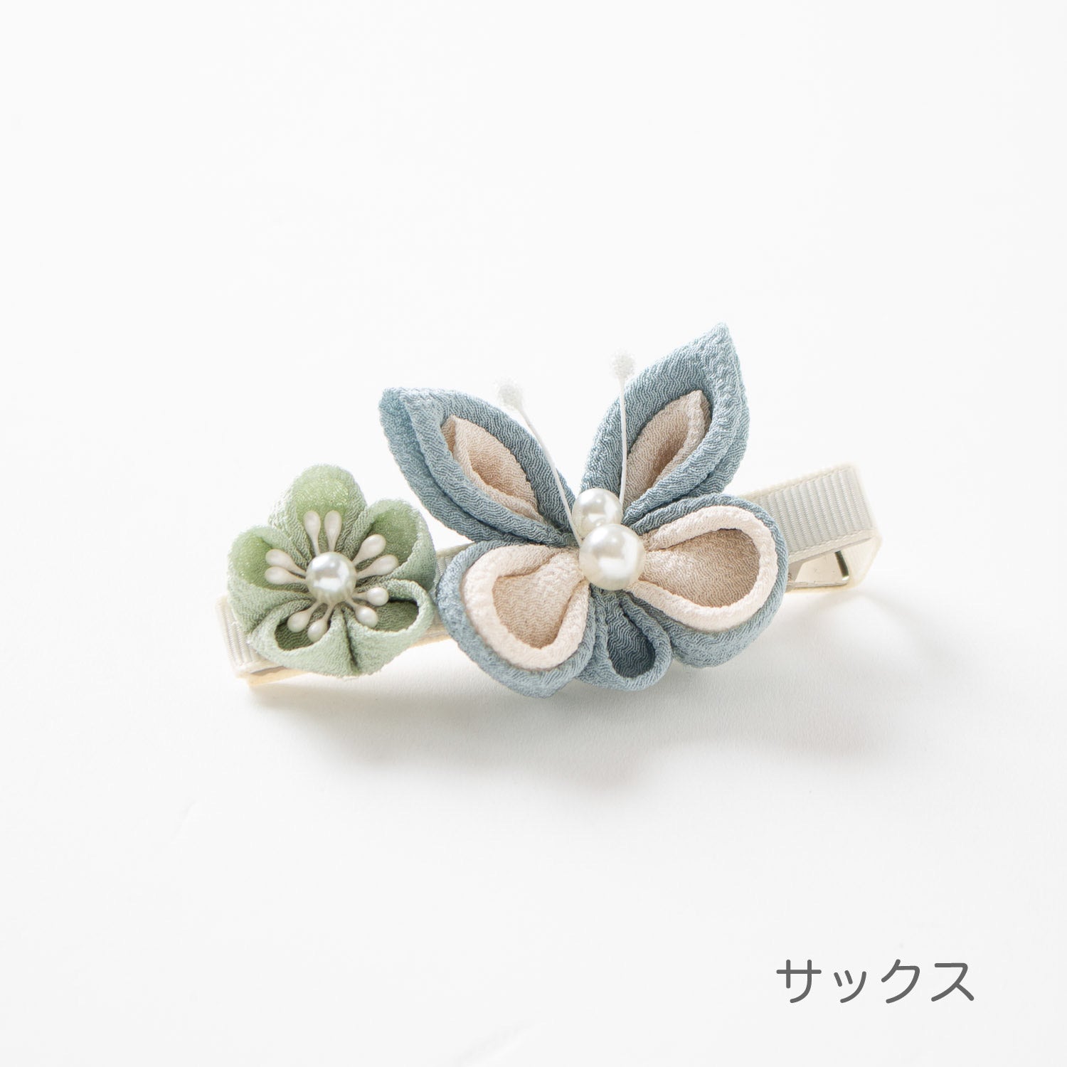 つまみ細工ヘアクリップ　ちょうちょ　51020