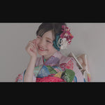 七五三　７歳女の子　着物レンタル　花柄ラベンダー色の着物