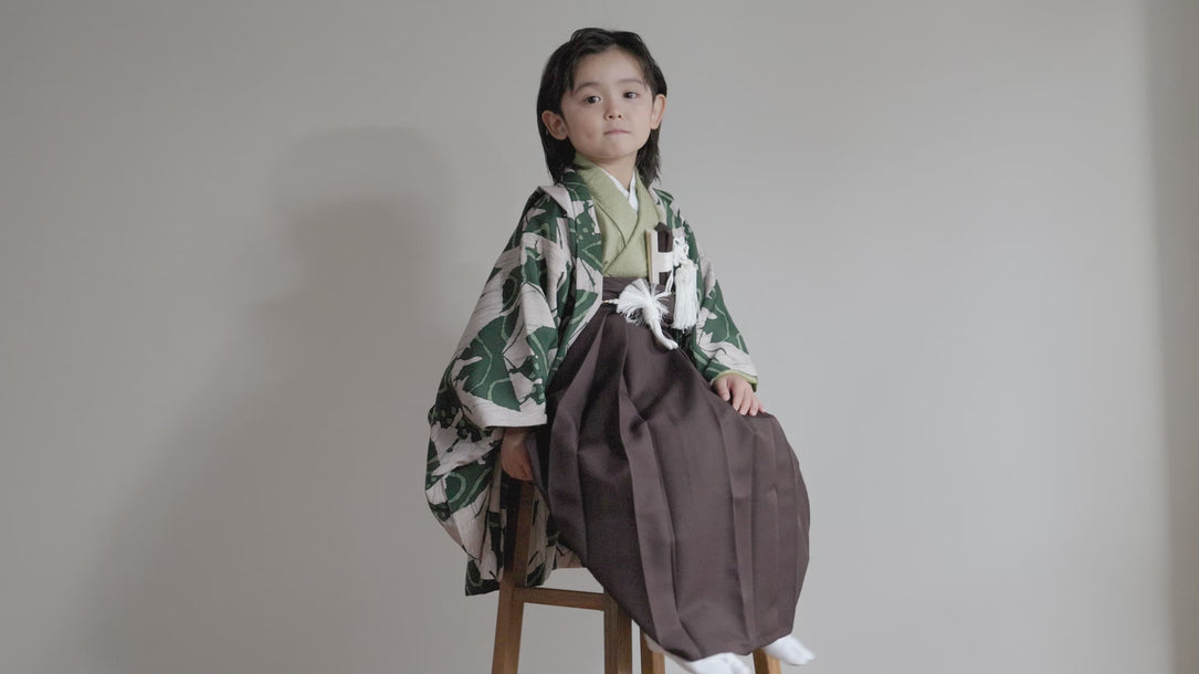 七五三　５歳男の子　着物袴レンタル　着用動画