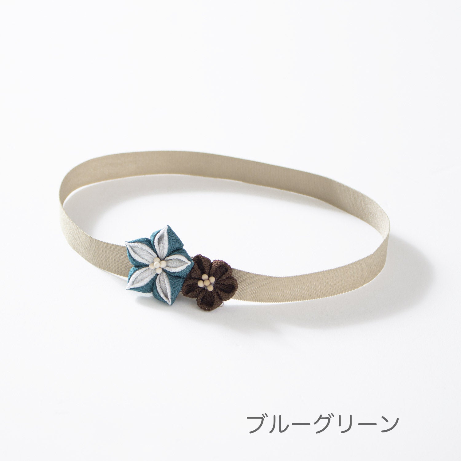 つまみ細工ヘアバンド　ききょう　51012